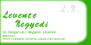 levente negyedi business card